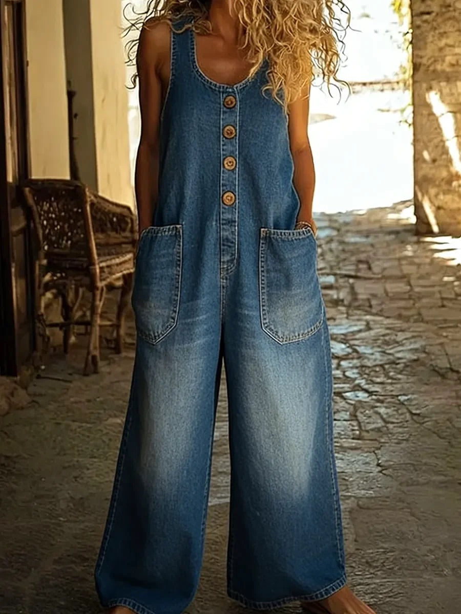 SAYLOR | Vintage Washed Denim Overalls