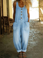 SAYLOR | Vintage Washed Denim Overalls