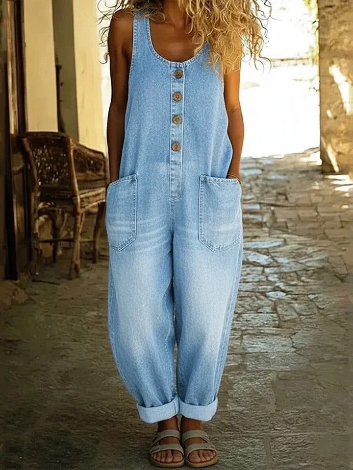 SAYLOR | Vintage Washed Denim Overalls