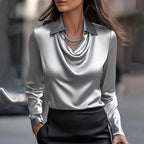 MILAN | Chic Draped Neck Blouse