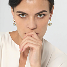 Charger l&#39;image dans la galerie, Boucles d&#39;oreilles pendantes oeil en acier inoxydable
