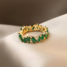 Charger l&#39;image dans la galerie, Bague royale en cristal vert
