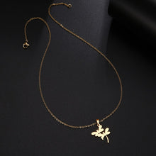 Charger l&#39;image dans la galerie, Collier en acier inoxydable avec pendentif libellule
