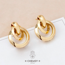 Charger l&#39;image dans la galerie, Boucles d&#39;oreilles Circle pendantes
