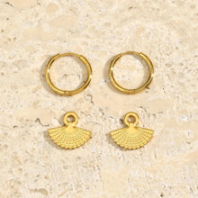 Charger l&#39;image dans la galerie, Boucles d&#39;oreilles coquillages en acier inoxydable
